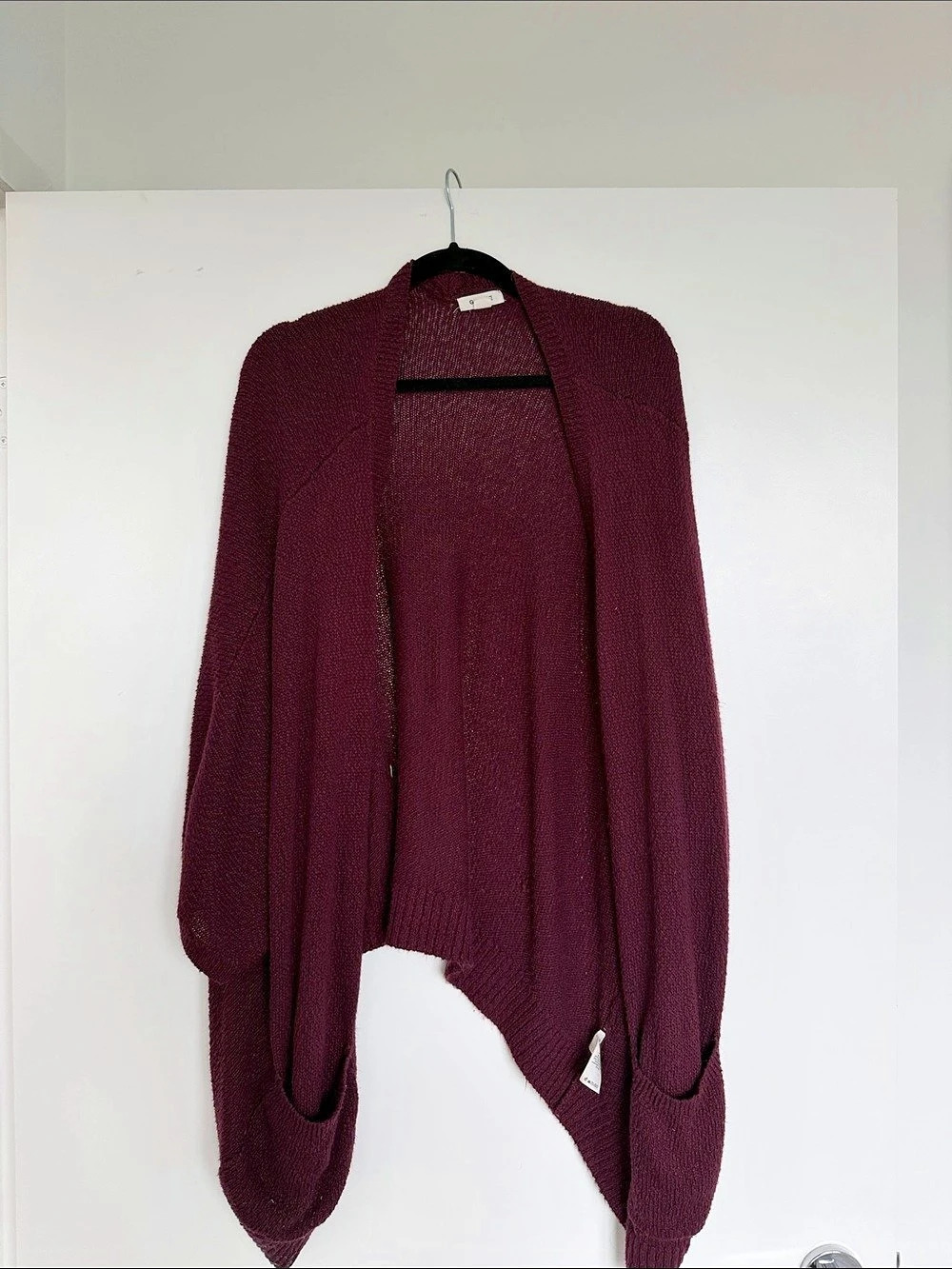 GARAGE Asymmetrical Knit Cardigan in Purple Size M-L/M-G Like New